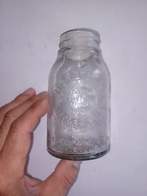 Vintage Collectable Horlick's Malted Milk Embossed Glass Jar Racine Wis. USA • $0.99