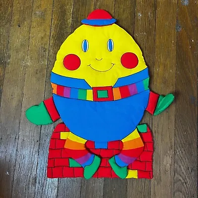 HUMPTY DUMPTY Padded Quilted 80’s 80s Vintage Cotton Nursery Wall Hanging Decor • $40