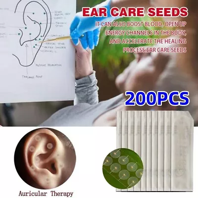 200Pcs Relaxation Ears Stickers Therapy Needle Patch Auricular Auriculotherap  • £8.99