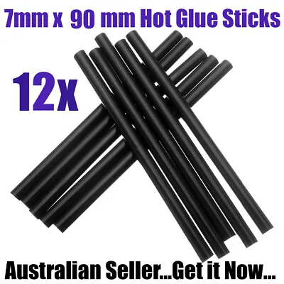 12 Pcs BLACK Hot Melt Glue Adhesive Sticks 7mm X 90mm For Craft Heating Glue Gun • $10.99