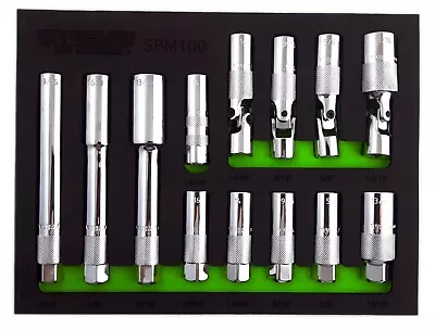 13 PC Spark Plug Sockets Master Set Std Extra Deep Universal Thin Vim SPM100 • $122.99