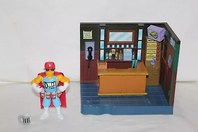 The Simpsons Moe's Tavern Interactive Environment With Duffman Action Figure • $55.99