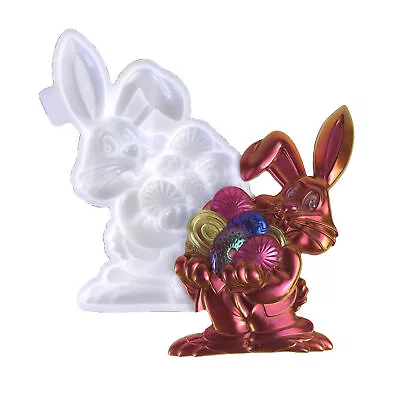 Easter Bunny Mold Bunny Silicone Mold For Easter Rabbit Eggs Resin Casting Mold • $11.31