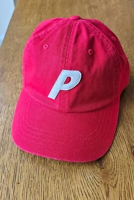 Palace Skateboards P Logo 6-Panel Cap Red Good Condition  • £40