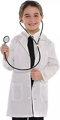 Doctor's Lab Coat White Mad Scientist Fancy Dress Up Halloween Child Costume • $17.57