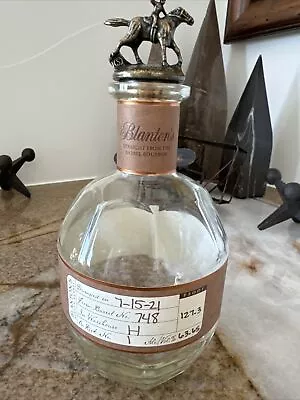 Blanton's Single Barrel Uncut Bourbon Whiskey Empty Bottle Letter S Cork Stopper • $10