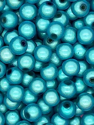 60g Turquoise Acrylic Miracle Beads Round 8mm Illusion Beads 3D Beads • £6.99