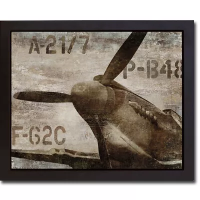 Floater-Framed Vintage Airplane By Matthews Canvas Giclee Art (14 In X 18 In) • $89.99