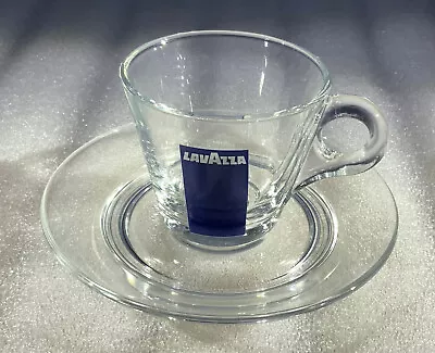 Lavazza Espresso Cup / Mug And Saucer Glass NEW • £11.53