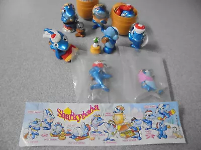 9 X Kinder Surprise SharkyBaba 1995 Squalibaba Sharks And Paper • $35