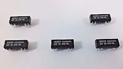 5 Pcs Meder Relay DIP 5K 010-19L 8 Pin Reed SPDT 5V DC 5 K Ohm NOS • $11.99