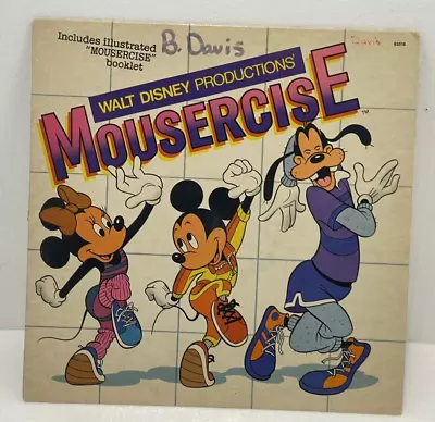 Walt Disney Mousercise 62516 W/ Booklet 1982 Music Vinyl LP Record • $19.99