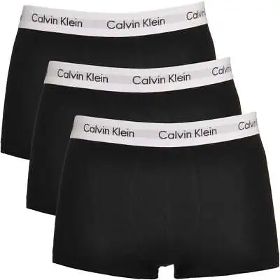 Calvin Klein Men's 100% Authentic CK 3 Pack Low Rise Trunk Boxer Brief Black • £29.99