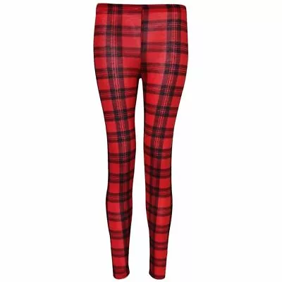 Ladies Printed Leggings Full Length Stretchy Trouser Casual Pants Plus Size • £7.49