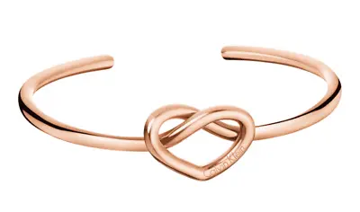 Calvin Klein Charming Ladies Bangle Bracelet Steel Rose Gold XS KJ6BPF1001XS • £33.79