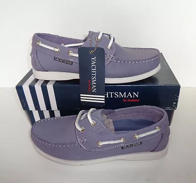 £23.98 • Buy Yachtsman Leather New Ladies Boat Deck Casual Womens Lilac Trainers Shoes Size 8
