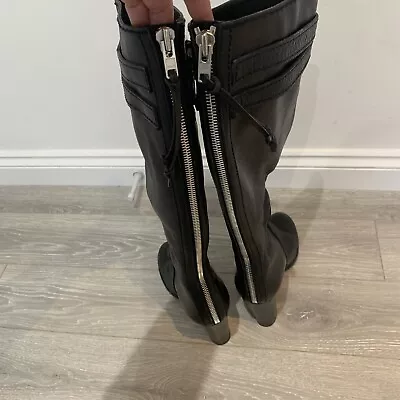 £55 • Buy Chloe Knee High Black Leather Boots Size 41