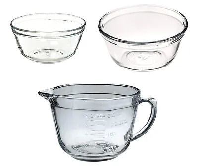 Anchor Hocking Toughened Glass Mixing Bowl Batter Bowl Baking 1 1.5 & 2 Litre • £6.49