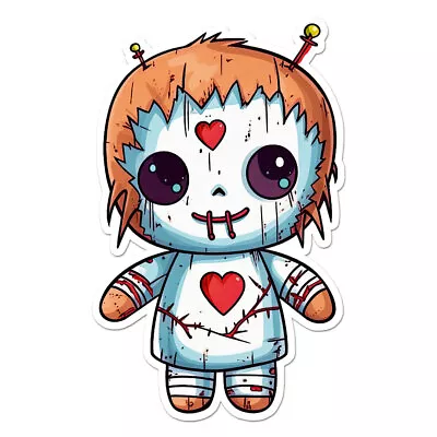 Cute Voodoo Doll Vinyl Decal Sticker - Ebn9098 • $5.07