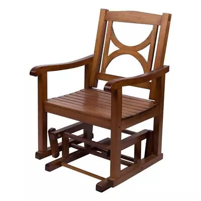 Shine Company Glider Chair 24.75 X24.5 X39  Weather Resistant Wood Frame Oak • $196.74