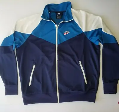 Nike Windrunner Heritage Loose Fit Retro Men Jacket Blue White BV2625 410  • $72.32