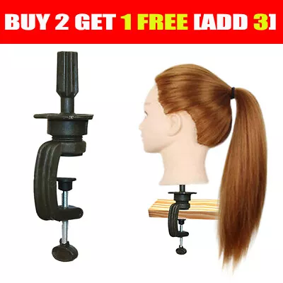 Long Hair Training Head Model Hairdressing Clamp Stand Makeup Mannequin Head UK • £7.14