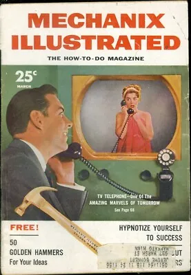 1955 Mechanix Illustrated Magazine: TV Telephone (Facetime Foretold) • $7.50