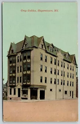 Hagerstown MD~Grey Gables Hotel~Pharmacy~Potomac Street~Fire Destroyed 1955~1908 • $9