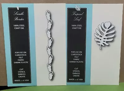 Memory Box Metal Cutting Dies LOT Of 2 Sandal Border 98332 Tropical Leaf 98329 • $18.49