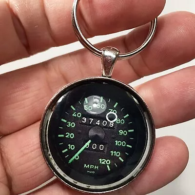 Vintage Porsche 356 VDO Speedometer Gauge 0-120MPH 1950's Reproduction Keychain • $12.95