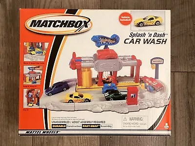 Car Wash Splash ‘n Dash Play Set Matchbox Mattel New In Box! • $85