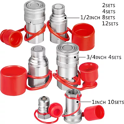 Hydraulic Quick Connect Hydraulic Coupler 1/2  3/4  1 NPT For Engineer Machinery • $199.99