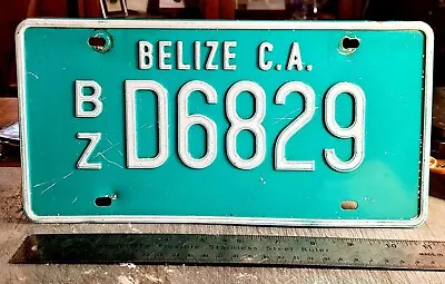 🌎 - BELIZE - 1991 Series Embossed Belize City TAXI License Plate Bright Green • $46