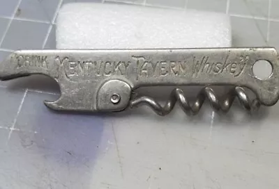 Vintage Kentucky Tavern Whiskey Bottle And Corkscrew Keychain • $8.70