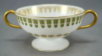 Haviland Limoges Schleiger 280-2 Green & Gold Floral Pedestal Bouillon Cup  • £19.30