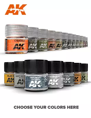 AK Interactive Real Color Air Single Paint Line 10ml - RC285 Thru RC342 • $7.99