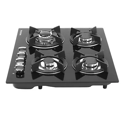 Tempered Glass Built-In Cooktop Stove LPG Gas Hob 4 Burner Caravan RV Cooker UK • £135.95