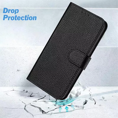 Litch Book Wallet Leather Flip Case Cover For Xiaomi Poco X5 Redmi 12C 10A A1 A2 • $15.88