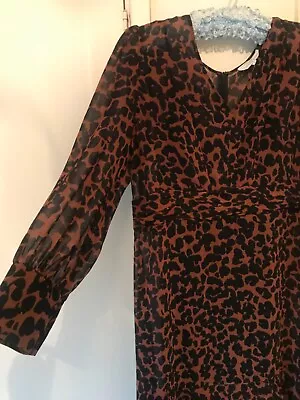 Veronika Maine Animal Print Dress With Slip Included • $59