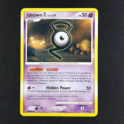 Unown G 57/106 - Great Encounters - Pokemon Card • $4.05