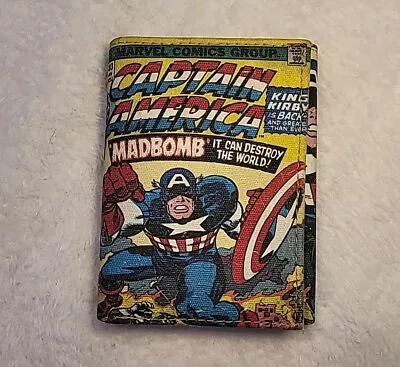 Marvel Comics Captain America Men's Canvas Trifold Wallet • $8.99