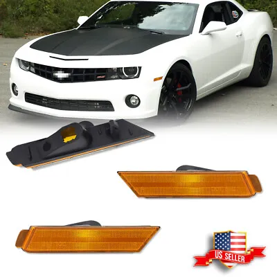 Amber Lens Front Side Marker Signal Lights Reflectors For 2010-2015 Chevy Camaro • $14.99