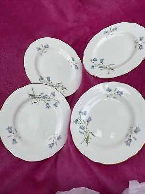 PLATES. Sadler Wellington TEA PLATES X  4 English Bone China Blue Harebells • £5.95