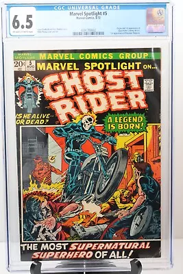 Marvel Spotlight #5 CGC 6.5 1st Appearance & Origin Johnny Blaze Ghost Rider F+ • $1360