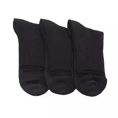 Diabetic Men's Socks Arthritic Cotton Ankle Cushioned 3 Pair Pack • $26.96