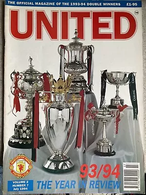 Manchester United Magazine 1993/94 - The Year In Review - Vol 2 Number 7 • $4.92