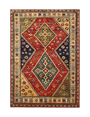 4 X 6 Ft Red Gabbeh Tribal Afghan Hand Knotted Wool Area Rug • $499