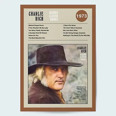 Charlie Rich Behind Closed Doors Fine Art Album Poster • £14.99