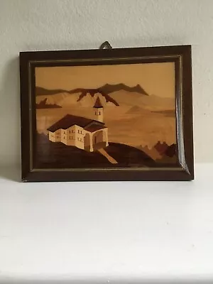 Painting On Wood Of San Martino Chapel Lake Como Measuring 22cmx17cmx0.75cm • £9