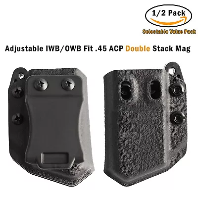 IWB/OWB Double Stack Mag Carrier Holster Fit .45ACP Glock G21 29 30S 36 PPQ .45 • $13.47